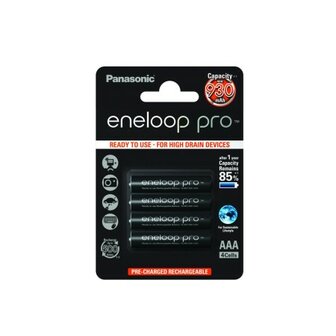 4 Panasonic Eneloop Pro rechargeable AAA batteries 930mah  